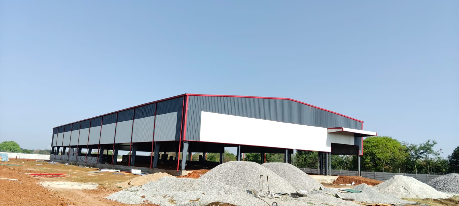 Completed industrial shed by Shivam Engineering